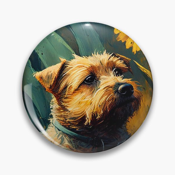 Item preview, Border Terrier Sunflower Painting Adorable Dog designed and sold by rafaeltto.