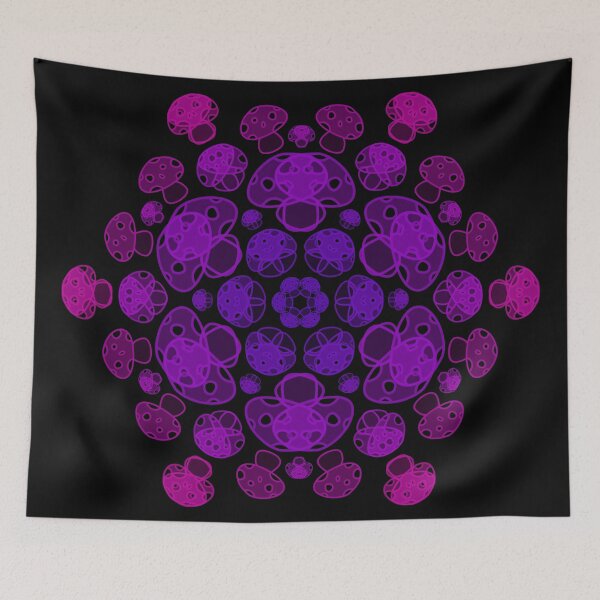 Item preview, Cursed Kaleidoscope - Purple Mushrooms designed and sold by FinapplePudding.