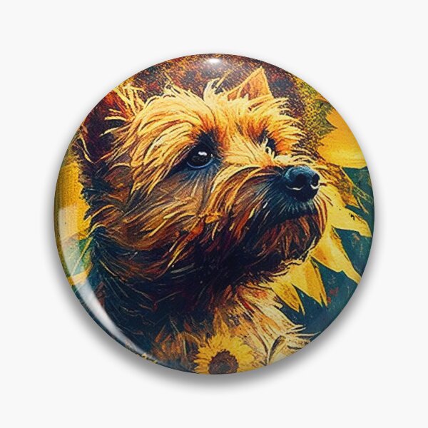 Item preview, Border Terrier Sunflower Painting Adorable Dog designed and sold by rafaeltto.