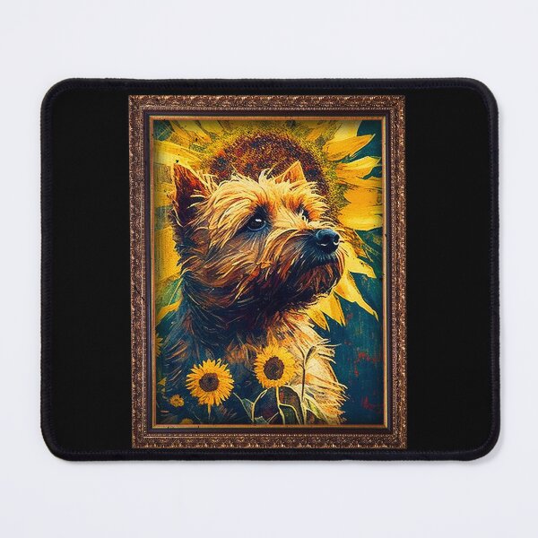 Item preview, Border Terrier Sunflower Painting Adorable Dog designed and sold by rafaeltto.