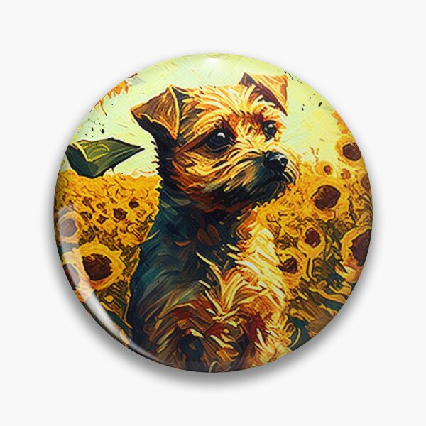 Item preview, Border Terrier Sunflower Painting Adorable Dog designed and sold by rafaeltto.