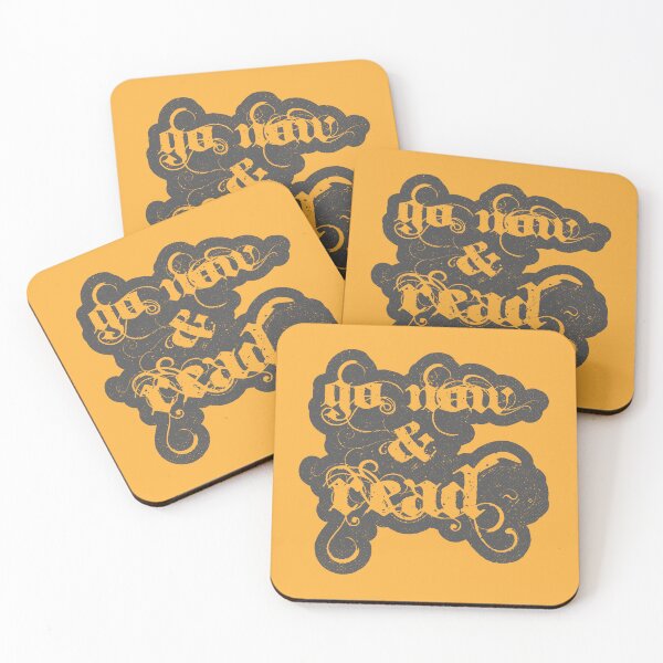 Item preview, Go Now & Read Typographic Book Slogan designed and sold by Creatively Torn.