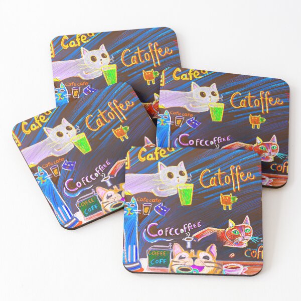 Item preview, Majestic Coffee Cat Cafe Oil Paitning Art designed and sold by weewhirlwind.