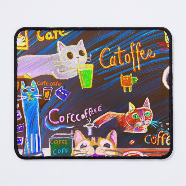 Item preview, Majestic Coffee Cat Cafe Oil Paitning Art designed and sold by weewhirlwind.