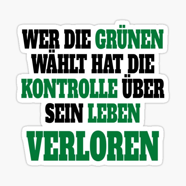 FCK GRN Grunge Aufkleber Sticker Set Anti Gegen Grüne Baerbock Habeck -  .de