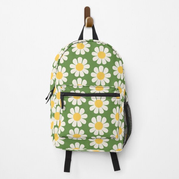 Item preview, Retro Green Daisy Flower Pattern designed and sold by Haley Schulz.