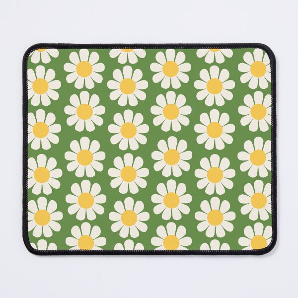 Item preview, Retro Green Daisy Flower Pattern designed and sold by Haley Schulz.