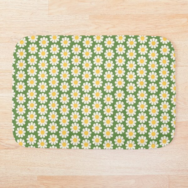 Item preview, Retro Green Daisy Flower Pattern designed and sold by Haley Schulz.