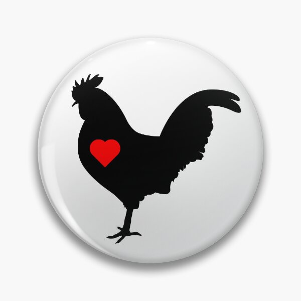Item preview, Big Black Rooster Heart designed and sold by homophone.