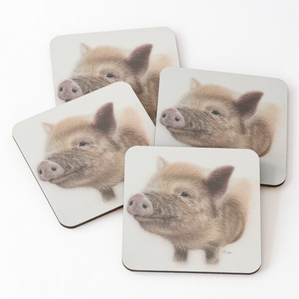 Aperçu de l'œuvre Mignon petit cochon velu | animal décor créée et vendue par NathBros.