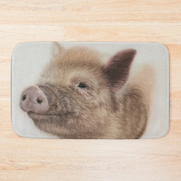 Item preview, Cute little furry pig | animal decor designed and sold by NathBros.
