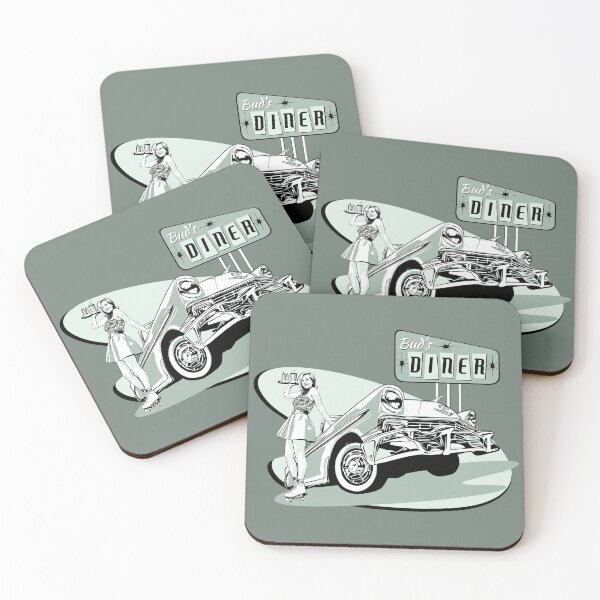 Item preview, 50's Diner Waitress with 56 Chevy - Green version designed and sold by Glenn Mueller.