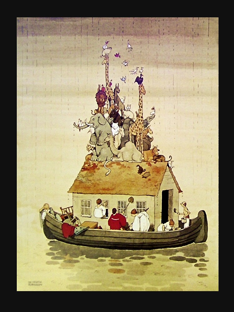 Thumbnail 7 of 7, Classic T-Shirt, “Noah’s Arc” by W Heath Robinson designed and sold by SuppClothesCo.