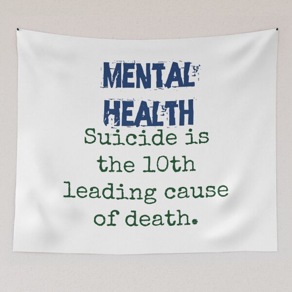 Item preview, Suicide Is The 10th Leading Cause - Mental Health Quote designed and sold by CrankyOldDude.