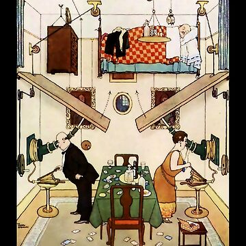 Artwork thumbnail, “Ideal Home - Spare Room” by W Heath Robinson by SuppClothesCo