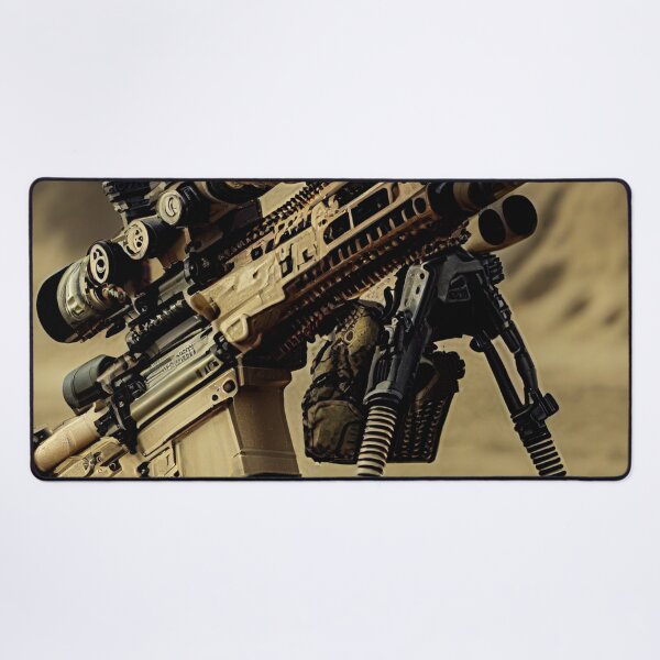 MDT Mouse pad retangular para jogos com arma rifle Sniper Rifle  personalizado