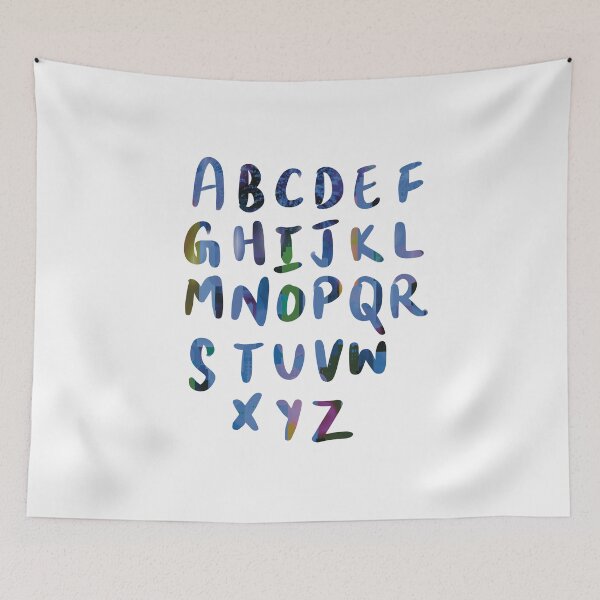 Item preview, 26 Capital letters English language Alphabet blue designed and sold by chuckletuckle.