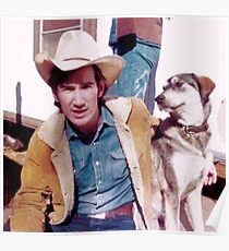 Townes Van Zandt and dog Poster