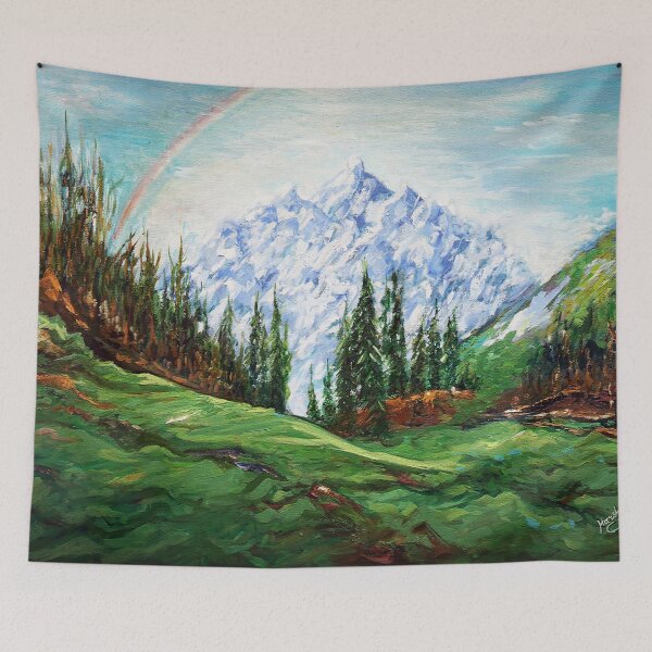 Item preview, Rainbow over the Snow Covered Mountain designed and sold by Harsh  Malik.
