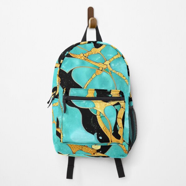 Item preview, Turquoise Marbling with Gold and Black designed and sold by ArtistsQuest.