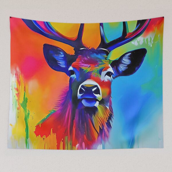 Item preview, Red Deer Stag Contemporary Digital Art designed and sold by davidelder.