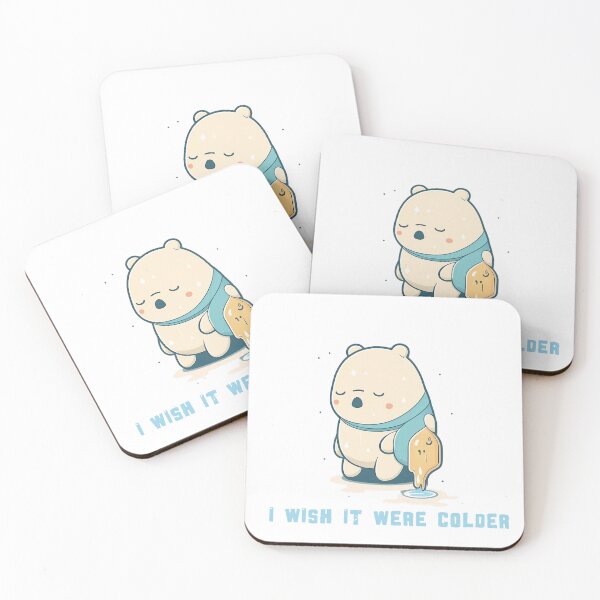 Item preview, I wish it were colder | Sad Ice Bear | Cute Cartoon designed and sold by lightjourney.