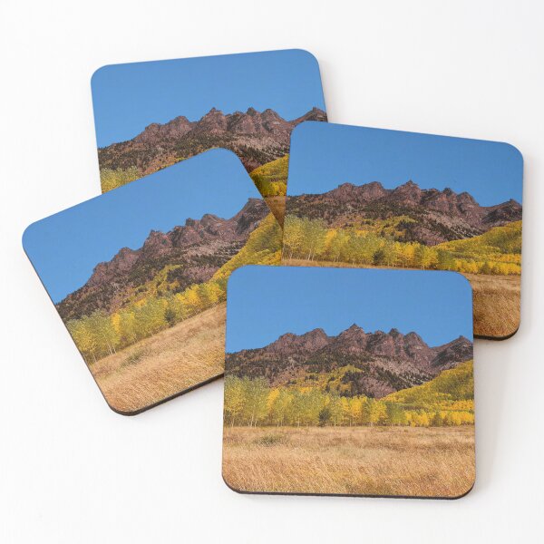 Item preview, beautiful autumn forest with Elk Mountains in background designed and sold by ImgPrint.