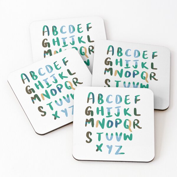 Item preview, 26 Capital letters English language Alphabet blue green designed and sold by chuckletuckle.