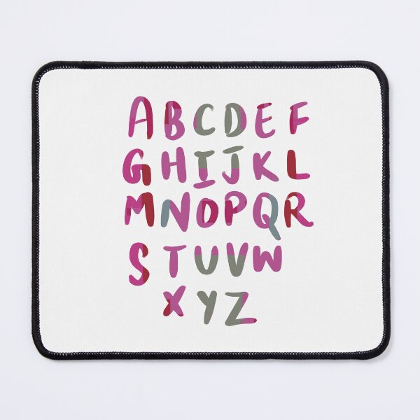 Item preview, 26 Capital letters English language Alphabet pink maroon designed and sold by chuckletuckle.