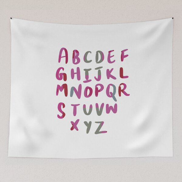 Item preview, 26 Capital letters English language Alphabet pink maroon designed and sold by chuckletuckle.