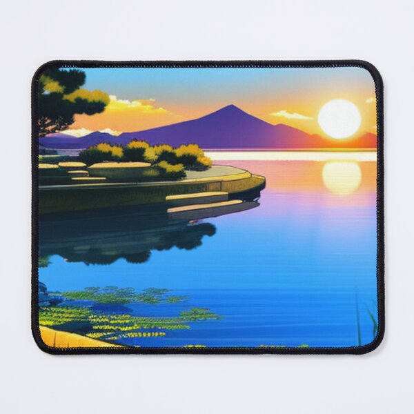 Item preview, Ukiyo-e Style Sunset at Lake Series 3 designed and sold by theprof2021.
