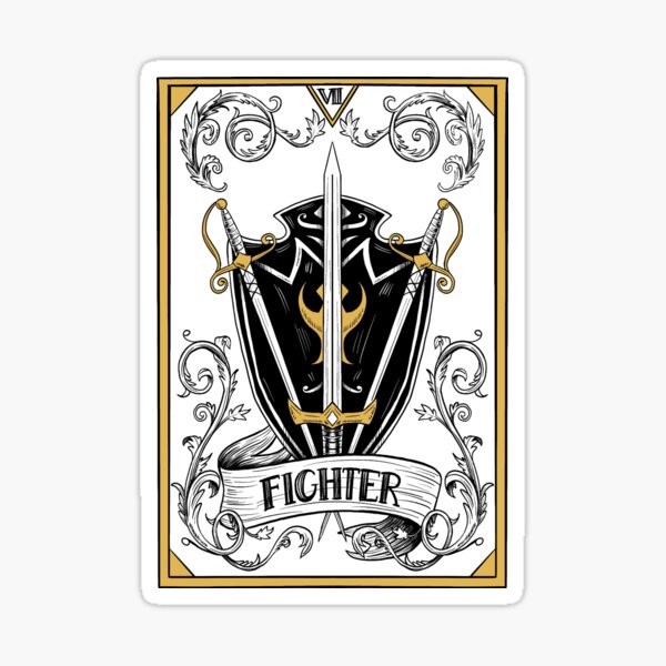 Item preview, D&D Fighter Tarot designed and sold by elgraphinx.