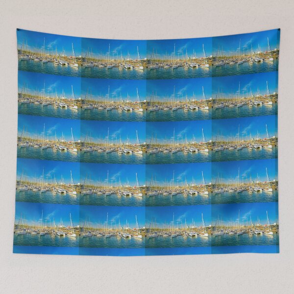 Item preview, Sailing Boats Berthed, Barcelona designed and sold by Brian Shaw.
