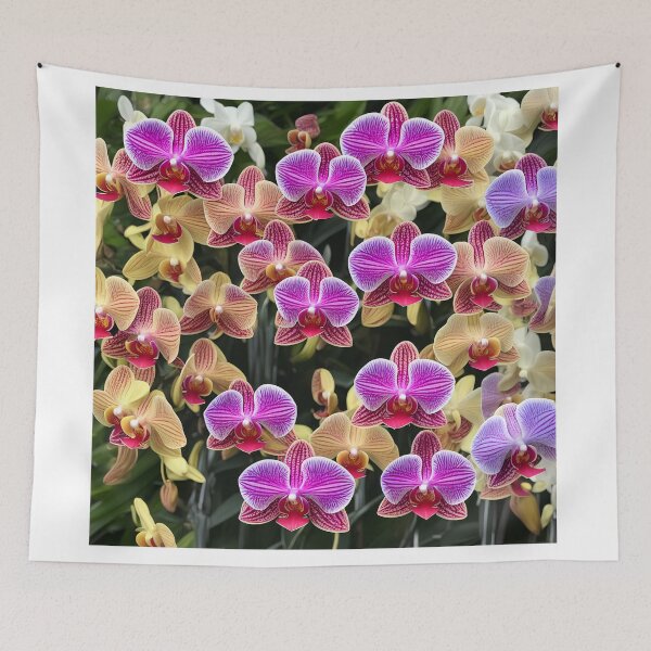 Item preview, many multi-coloured orchids designed and sold by David-Howells.