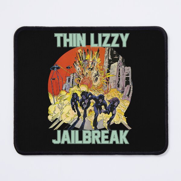 Artikelvorschau, Dünner Lizzy-Jailbreak-Explosions-Vintager schwarzer Druck entworfen und verkauft von JakeeTomlinson.