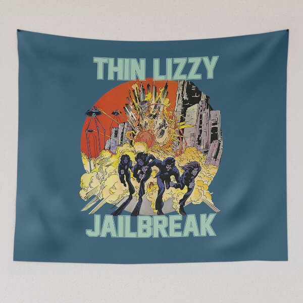 Item preview, Thin Lizzy Jailbreak Explosion Vintage Black Print designed and sold by JakeeTomlinson.