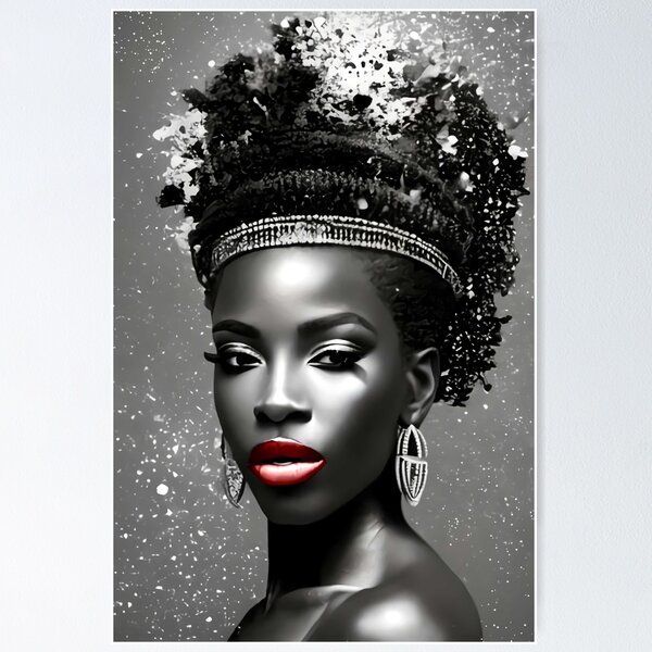 Item preview, Reina africana con un toque de color designed and sold by wgeorgio.