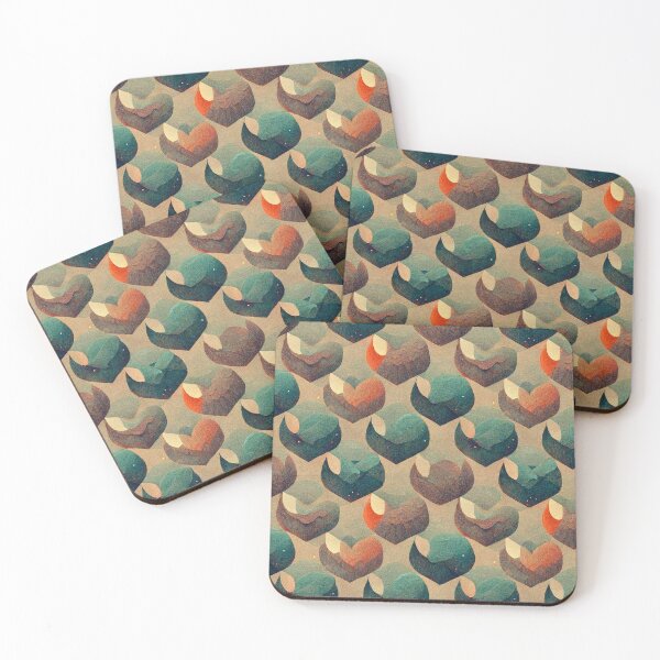 Item preview, Layers of Textures of Cyan, Blue, Brown, and Orange designed and sold by KittyWooWoo.