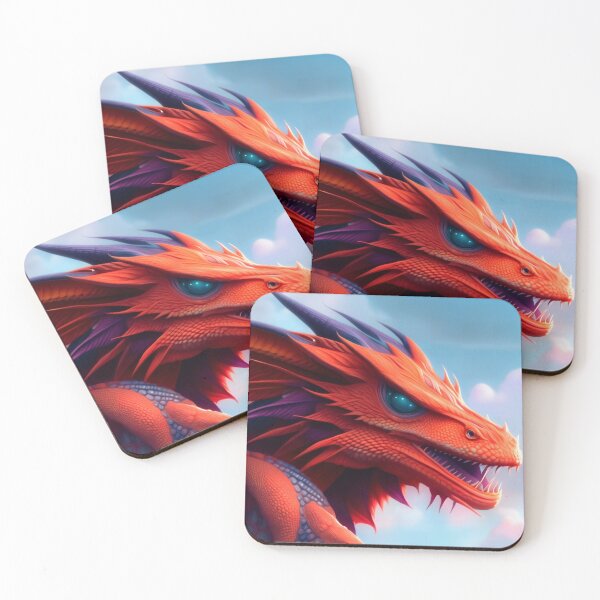 Item preview, Flying Red Dragon with Purple Horns designed and sold by dragynrain.