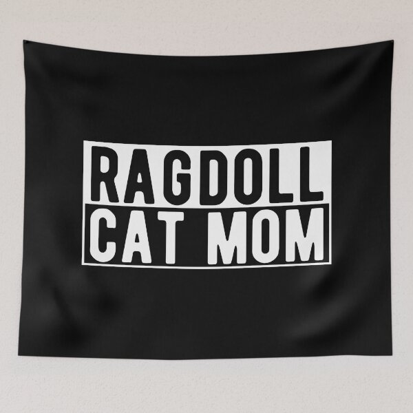 Item preview, Ragdoll Cat Mom, White on Black designed and sold by sweetbelle.