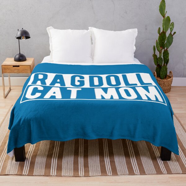Item preview, Ragdoll Cat Mom, White on Blue designed and sold by sweetbelle.