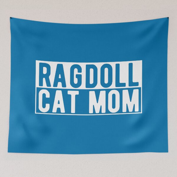 Item preview, Ragdoll Cat Mom, White on Blue designed and sold by sweetbelle.