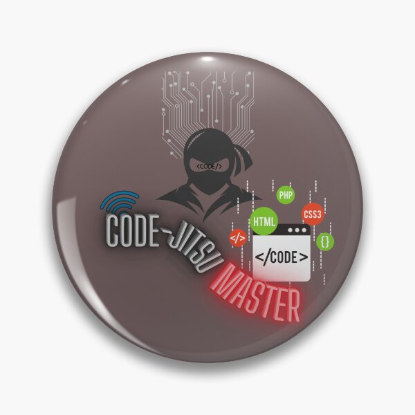 Item preview, Ninja Fighter Code-jitsu Master, Jiu-Jitsu Master of Coding Design designed and sold by PixelPizzazz.