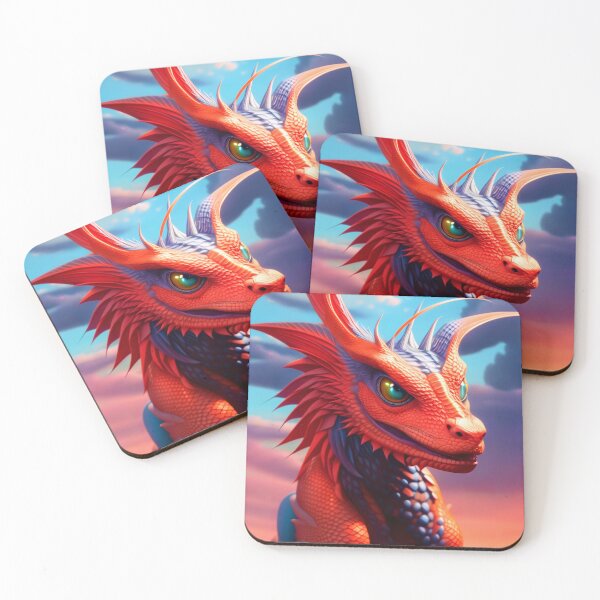 Item preview, Grinning Young Red Dragon designed and sold by dragynrain.