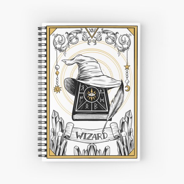 D&D Wizard Tarot Spiral Notebook