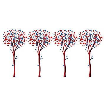 Artwork thumbnail, Red Tree Pattern by Gretch21