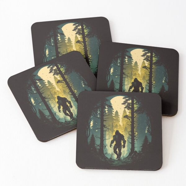 Artikelvorschau, Gruseliger Bigfoot-Aufkleber Sasquatch Yeti-lustiger wandernder Aufkleber entworfen und verkauft von iPaint Airbrush Studio.