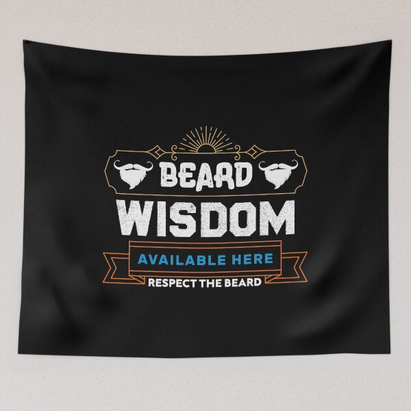 Item preview, Funny Bearded Man Retro Beard Wisdom Available Here designed and sold by Blackewhite.
