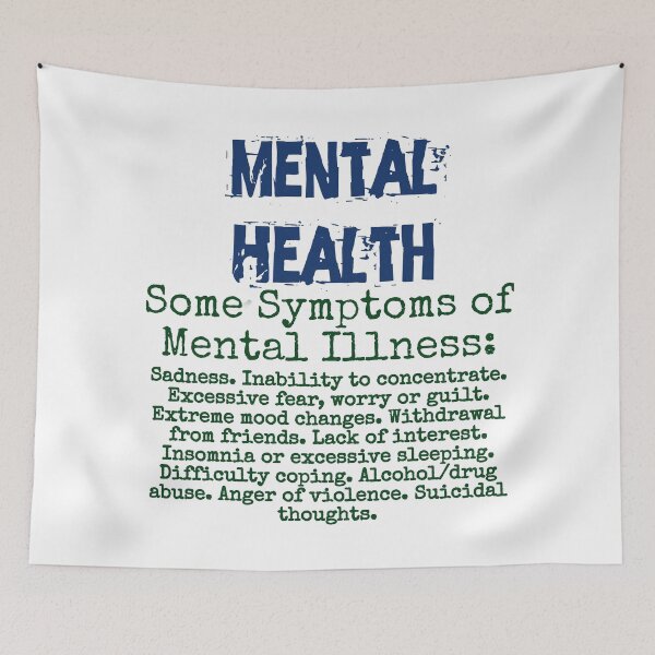 Item preview, Some Symptoms of Mental Illness - Mental Health Quote designed and sold by CrankyOldDude.