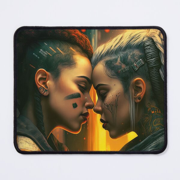 Item preview, Cyberpunk Girls Falling in Love designed and sold by Poisoner Art.